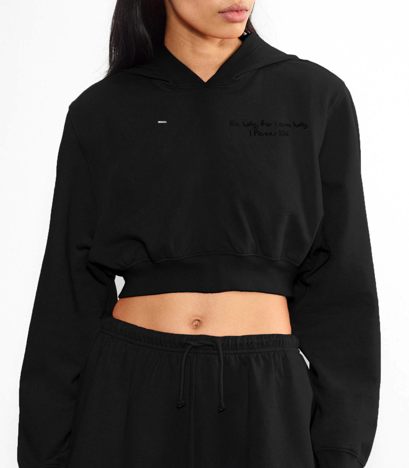 Be Holy Cropped Hoodie - Image 2